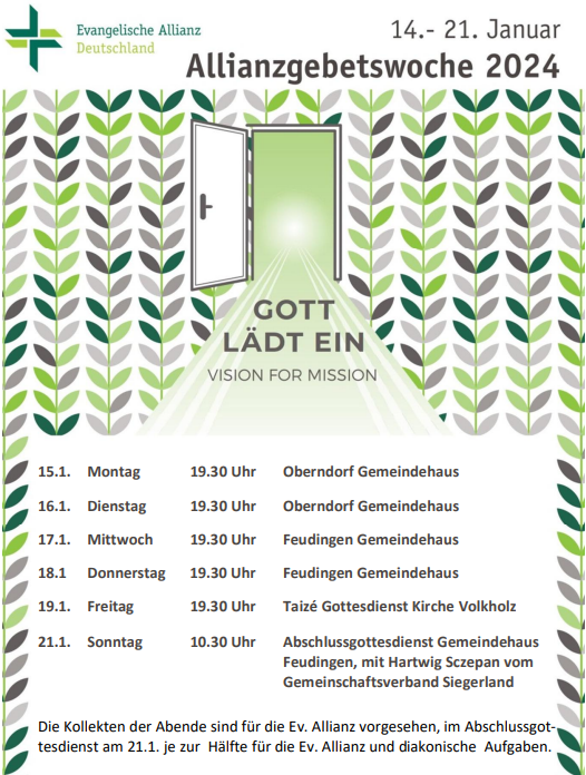 Taize-Gottesdienst zur Allianzgebetswoche 2024